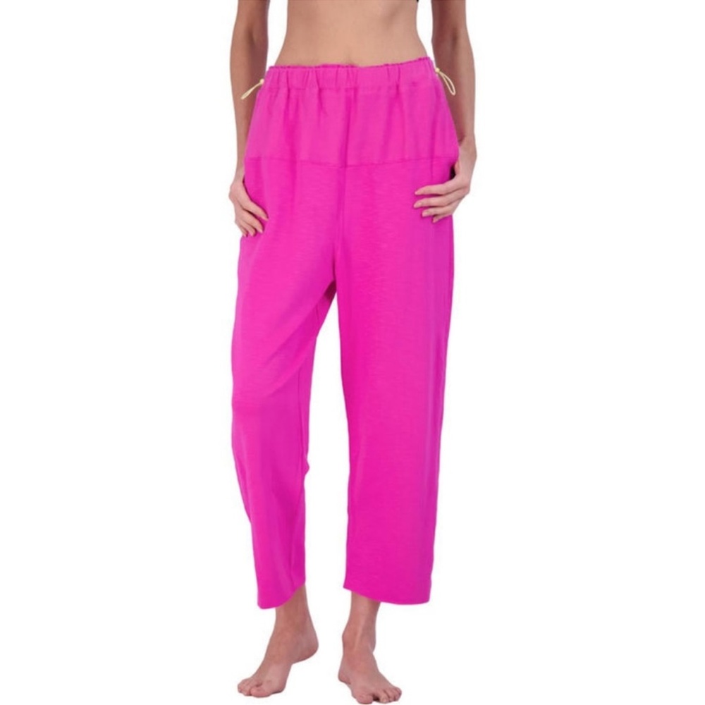 Free People Surfside Joggers.  Size Large. Magenta. EUC. (Washed not worn)